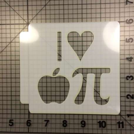 I Heart Apple Pie Stencil 100