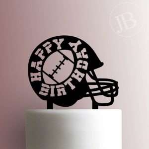 Football Happy Birthday 225-289 Cake Topper