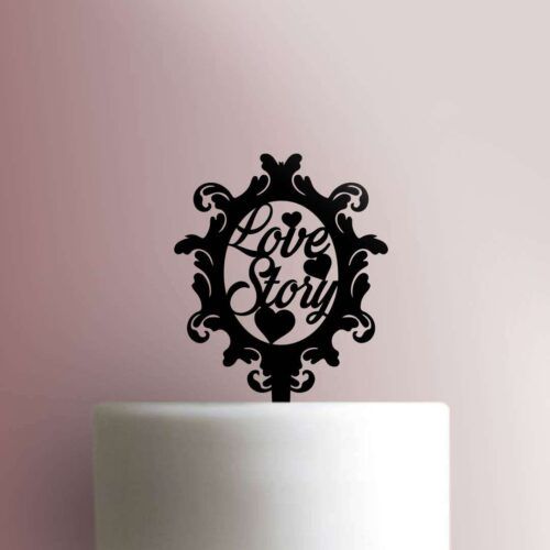 Love Story Damask Cake Topper 100