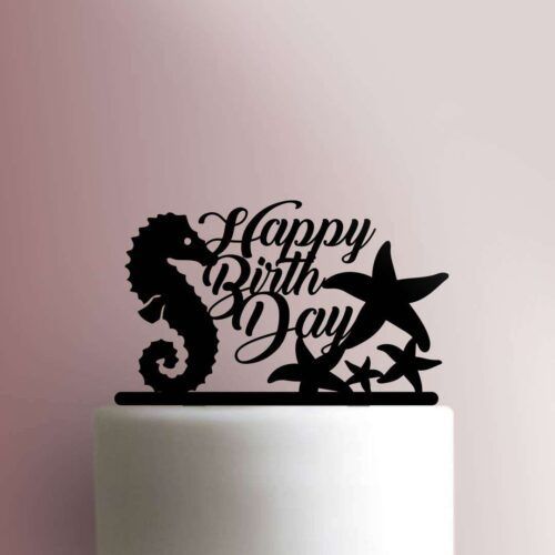 Sea Happy Birthday Cake Topper 100