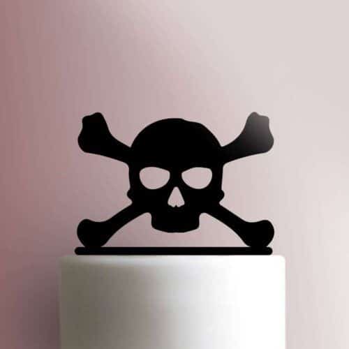 Skull and Crossbones Cake Topper 100