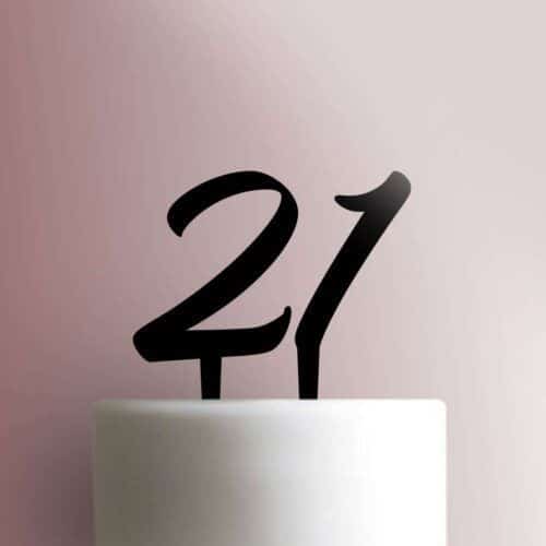 Twenty One Cake Topper 100