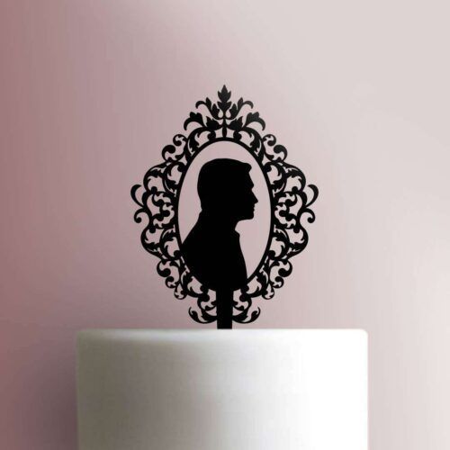 Wedding Groom Damask Cake Topper 100