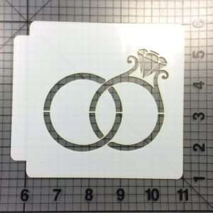 Wedding Rings Stencil 100