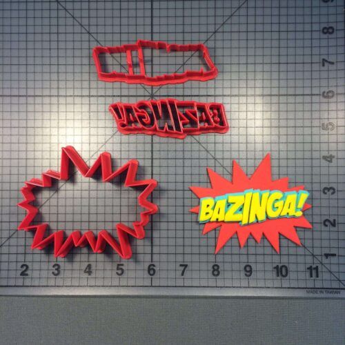 Bazinga Sign Cookie Cutter Set