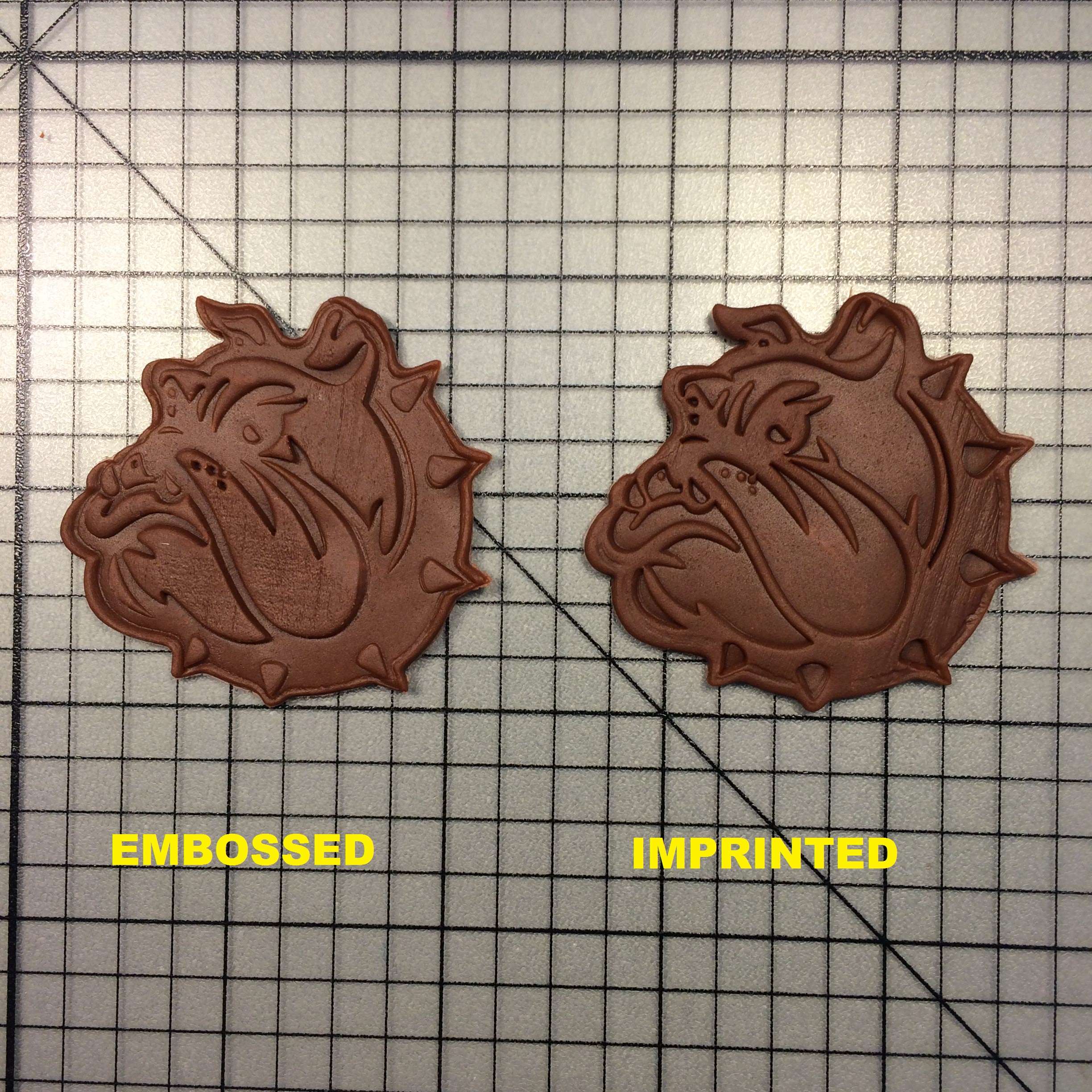Marine Corps Bulldog Shaped Fondant Cookie Cutter and Stamp #1155 