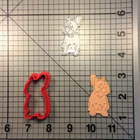 French Bulldog 100 Cookie Cutter and Stamp (embossed 1)