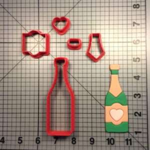 Heart Champagne 100 Cookie Cutter Set