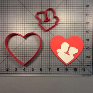 Heart Couple Silhouette 100 Cookie Cutter Set