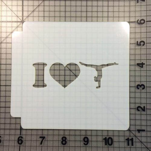 I Love Gymnastics Stencil 100