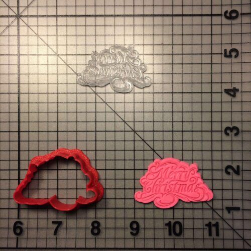Merry Christmas 100 Cookie Cutter and Stamp (embossed 1)