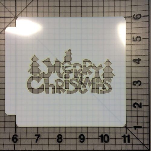 Merry Christmas Stencil 100