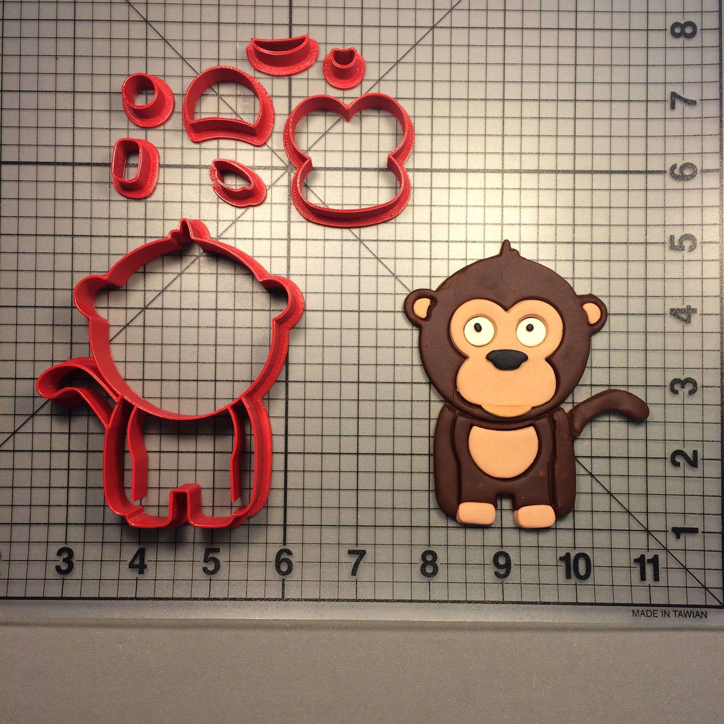 Monkey Cookie or fondant  Cutter 3d printed 