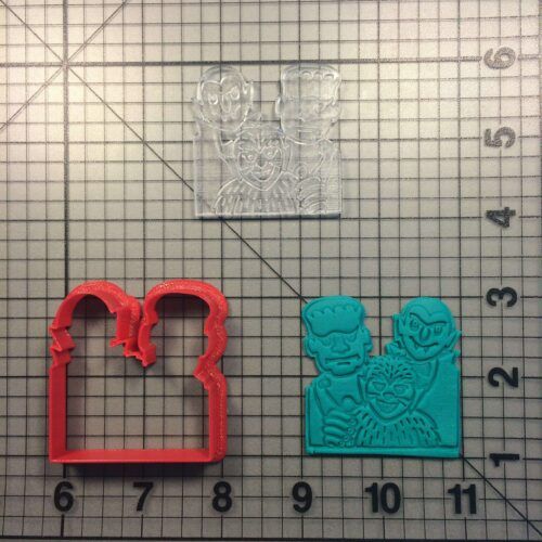 Monster Friends 100 Cookie Cutter and Stamp (embossed 1)