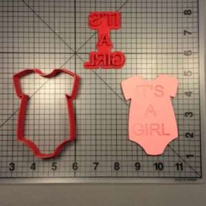 Baby Girl Bodysuit 101 Cookie Cutter and Stamp