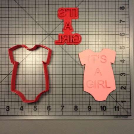 Baby Girl Bodysuit 101 Cookie Cutter and Stamp