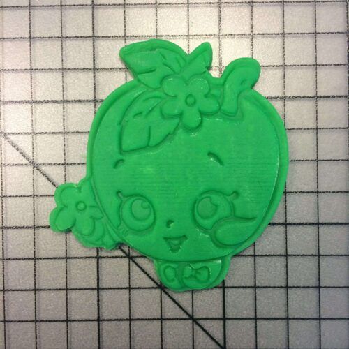 Shopkins- Apple Blossom 100 Cookie Cutter and Stamp (embossed 2)