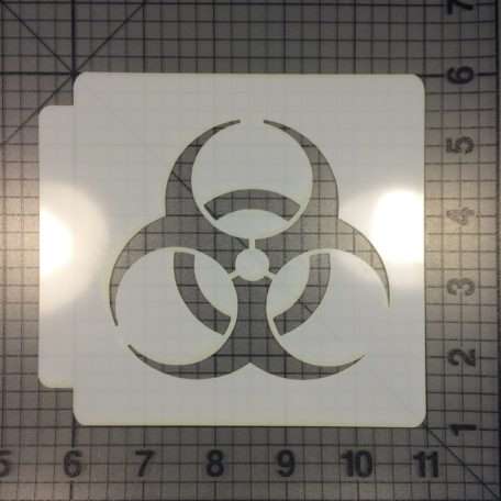 Biohazard Logo Stencil 100