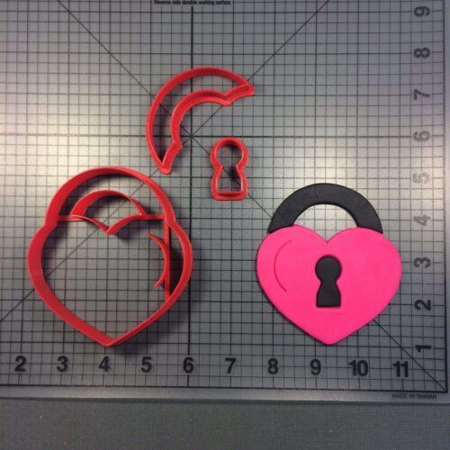 Heart Padlock 102 Cookie Cutter Set