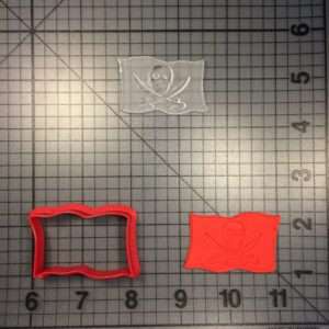Pirate Flag 100 Cookie Cutter and Stamp embossed 1