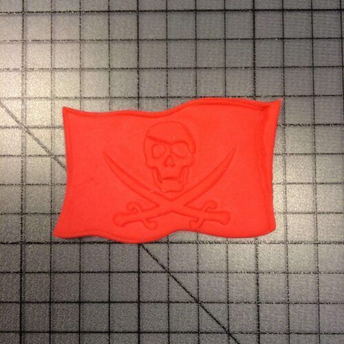 Pirate Flag 100 Cookie Cutter and Stamp embossed 2