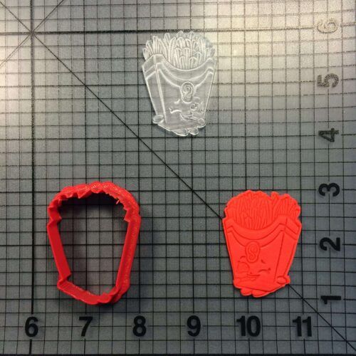 Shopkins- Fiona Fries 100 Cookie Cutter and Stamp embossed 1