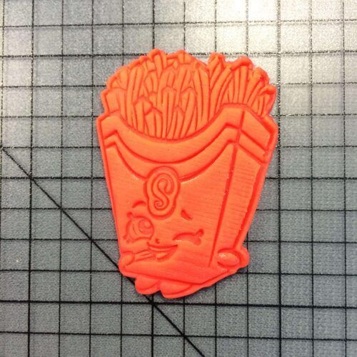 Shopkins- Fiona Fries 100 Cookie Cutter and Stamp embossed 2