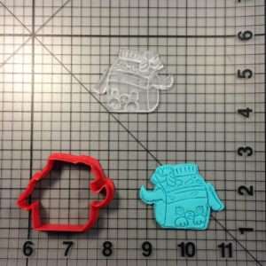 Shopkins- Milk Bud 100 Cookie Cutter and Stamp embossed 1