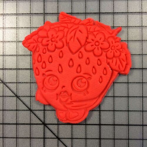 Shopkins- Strawberry Kiss 100 Cookie Cutter and Stamp embossed 2