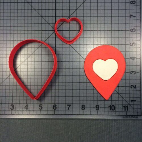 Wedding Map Pin 100 Cookie Cutter Set