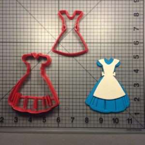 Alice in Wonderland- Alice Dress Cookie Cutter Set