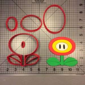 Super Mario- Fire Flower 100 Cookie Cutter Set