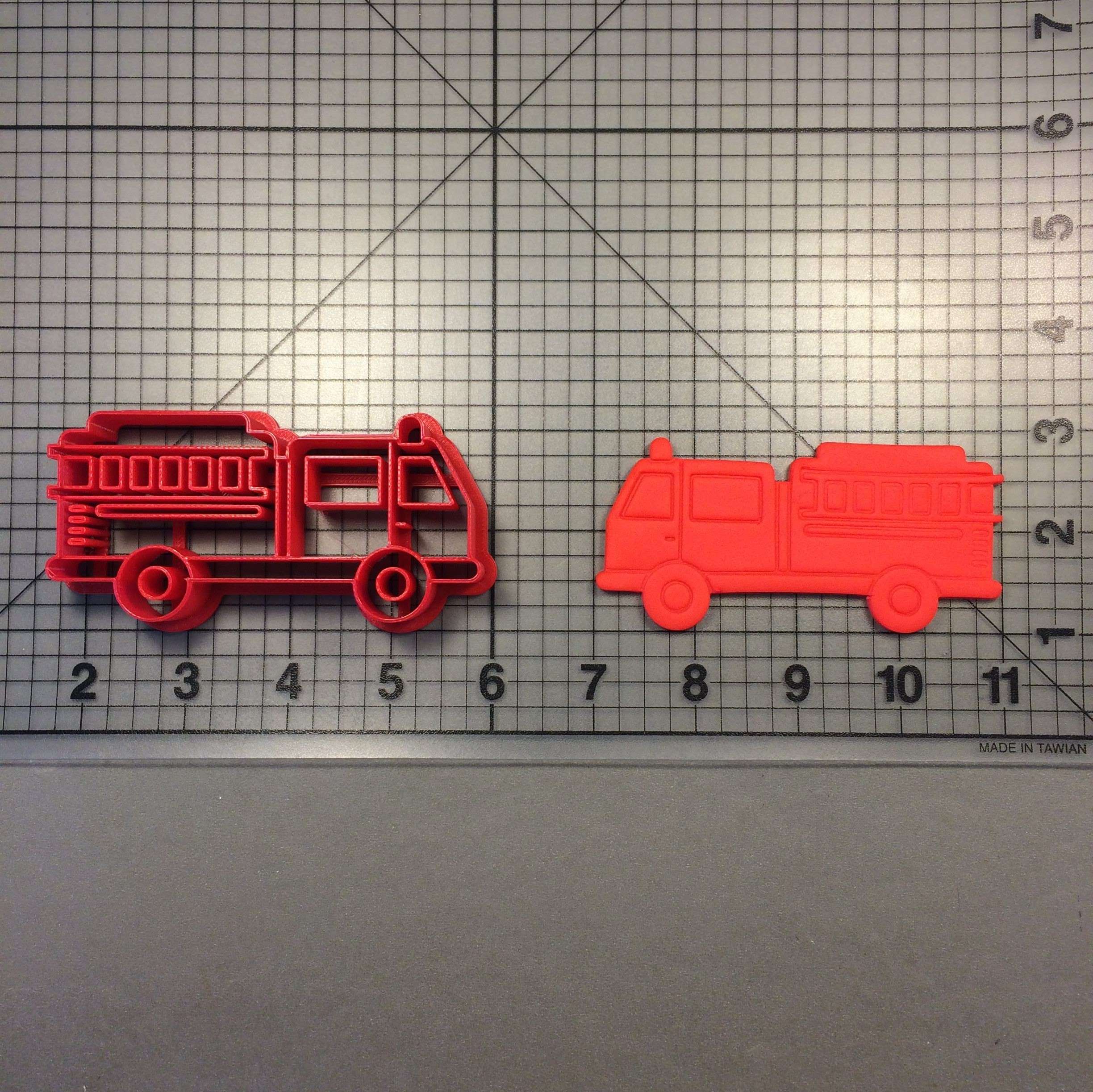 Fire Engine Emergency 999 Shape Cookie Cutter Truck Biscuit Pastry Fondant Sharp 