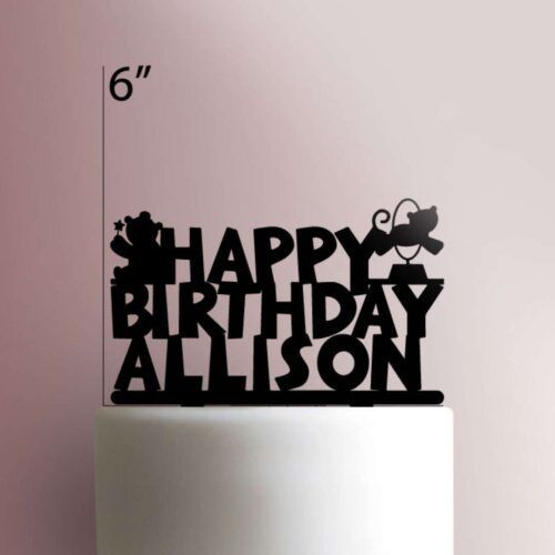 Custom Circus Happy Birthday 100 Cake Topper