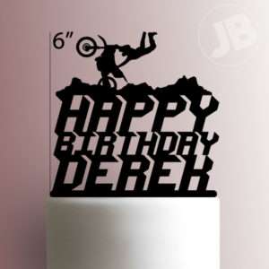 Custom Dirt Bike Happy Birthday Cake Topper 100