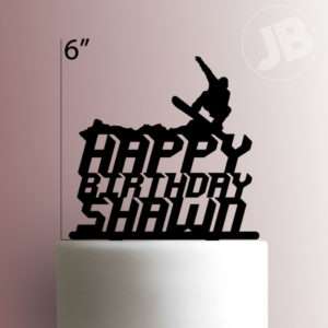 Custom Snowboard Happy Birthday Cake Topper 100