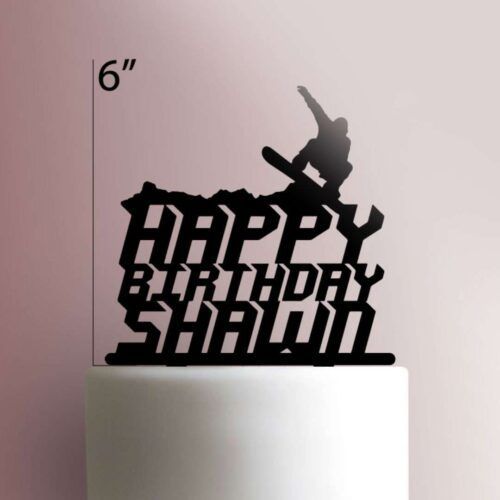 Custom Snowboard Happy Birthday Cake Topper 100