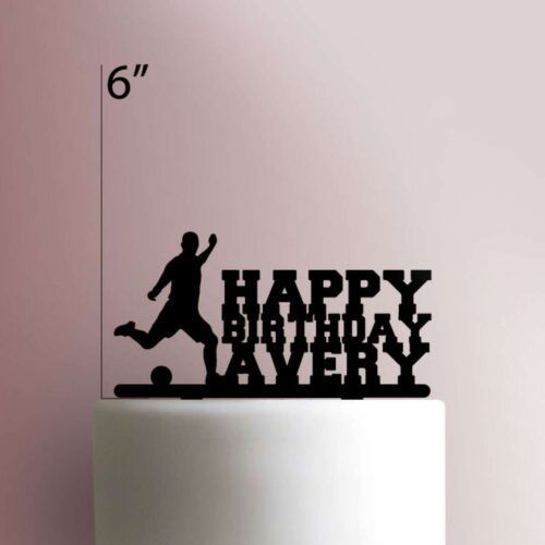 Custom Soccer Happy Birthday Cake Topper 100