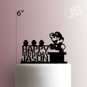 Custom Super Mario Happy Birthday Cake Topper 100