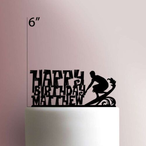 Custom Surfer Happy Birthday Cake Topper 100
