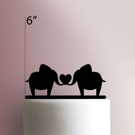 Elephant Couple Cake Topper 100