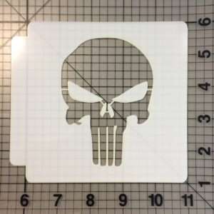 Punisher Skull Stencil 100