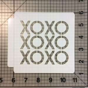X's and O's Stencil 100