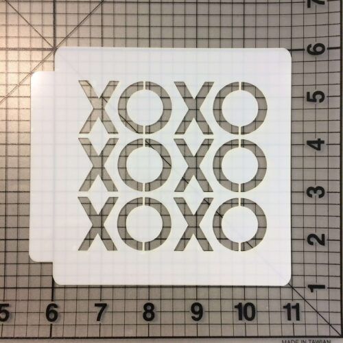 X's and O's Stencil 100