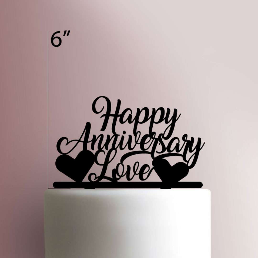 Happy Anniversary Love 100 Cake Topper