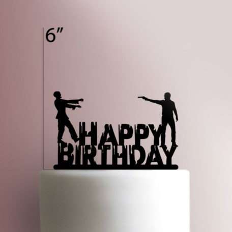 Happy Birthday Zombie 100 Cake Topper