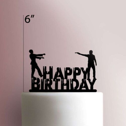 Happy Birthday Zombie 100 Cake Topper