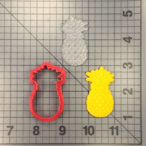 Pineapple 100 Cookie Cutter and Stamp (embossed)
