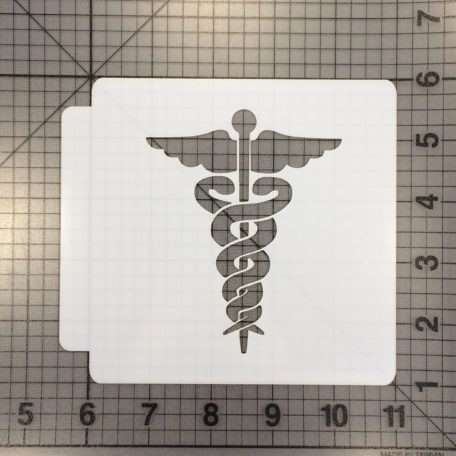 Caduceus Stencil 100