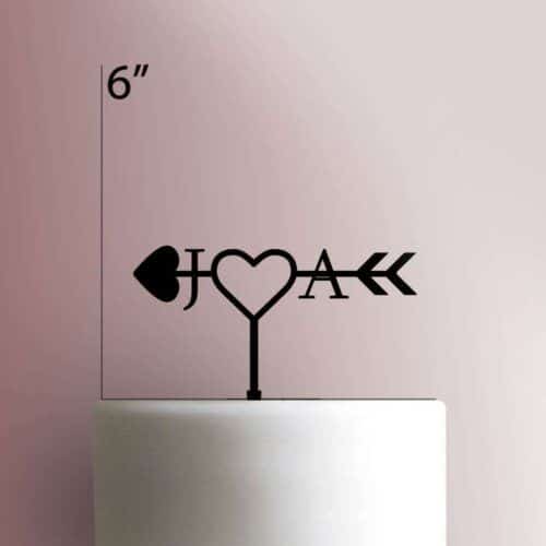 Custom Love Initial 100 Cake Topper